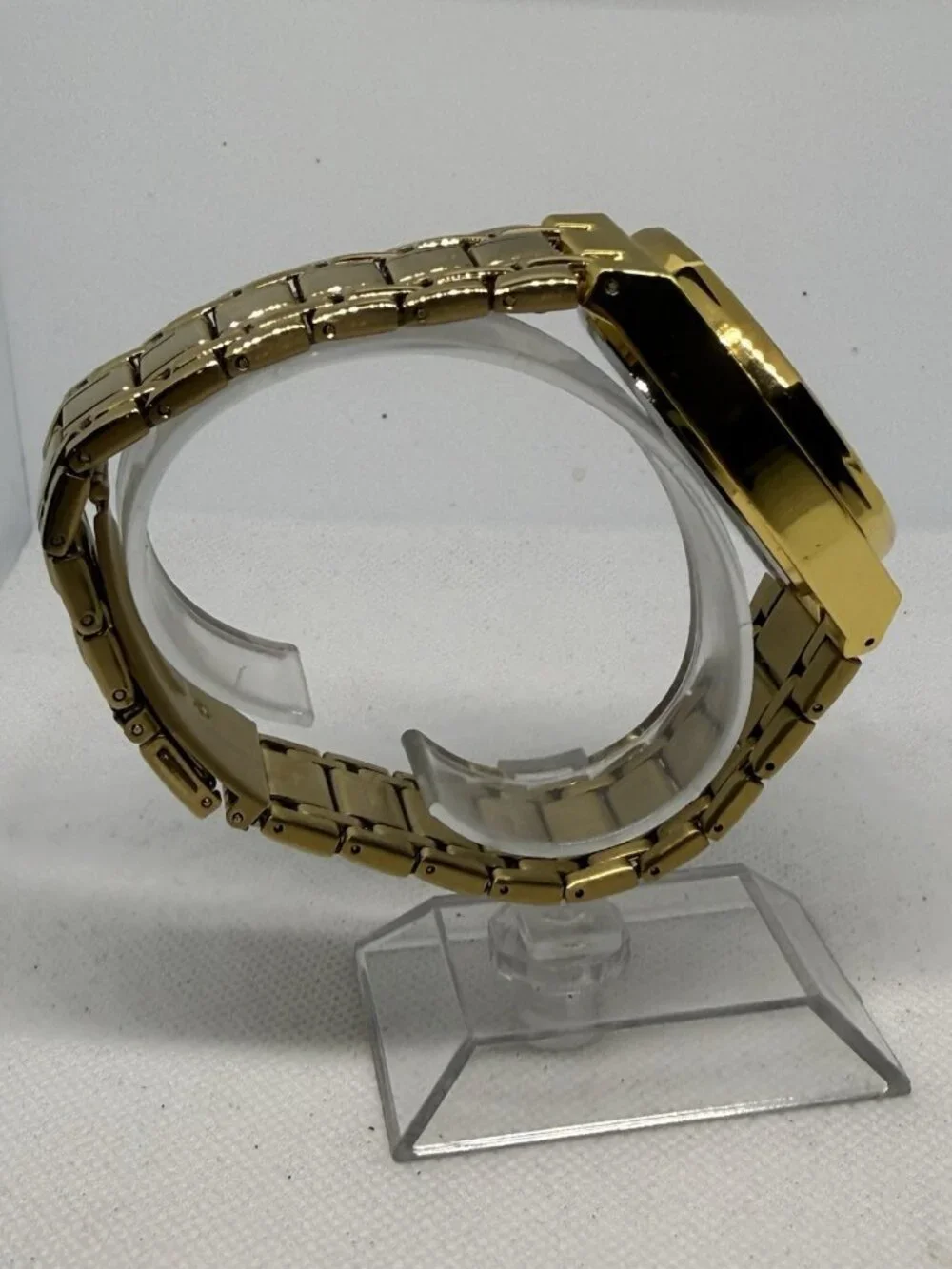 OPK 8139 Men's Quartz Watch Full Gold Tone Stainless Steel Eight-Sided Bezel